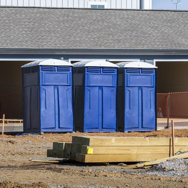 Heavy-duty construction site porta potty in Lumberton, North Carolina